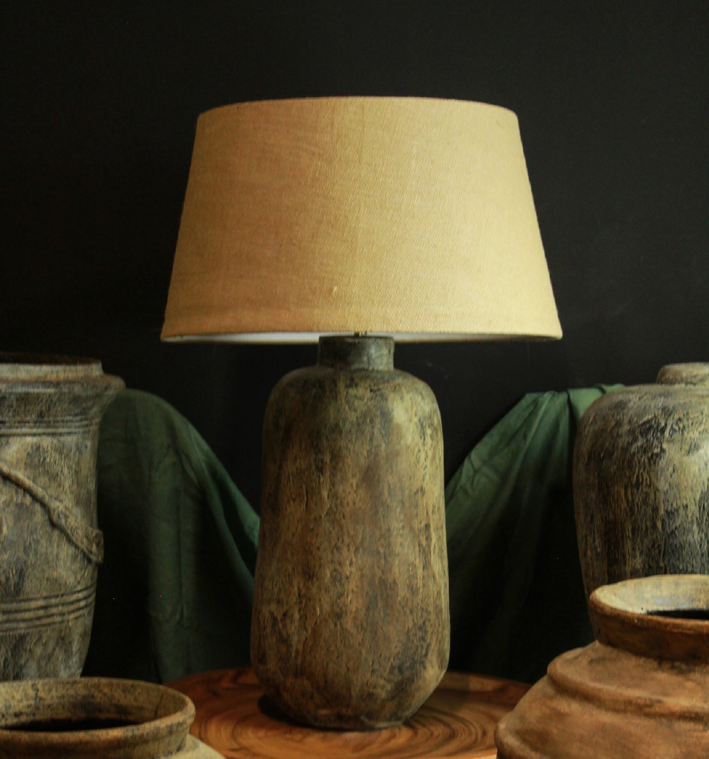 Lámpara de Mesa Hutan Brown Ø32cm x 100cm