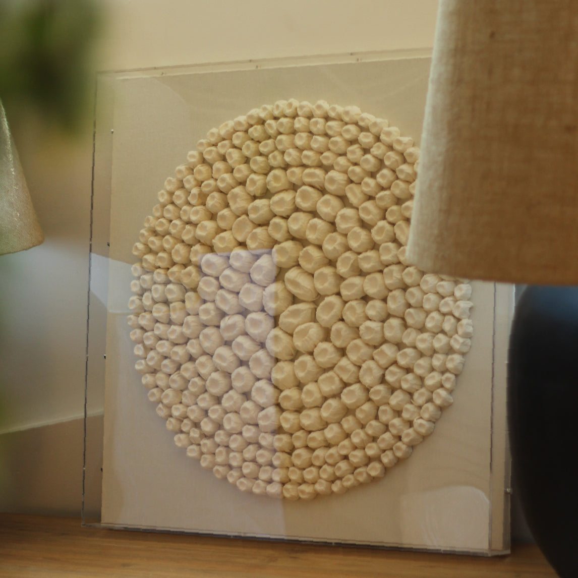 CUADRO CIRCULO DE TEXTURAS 80X80