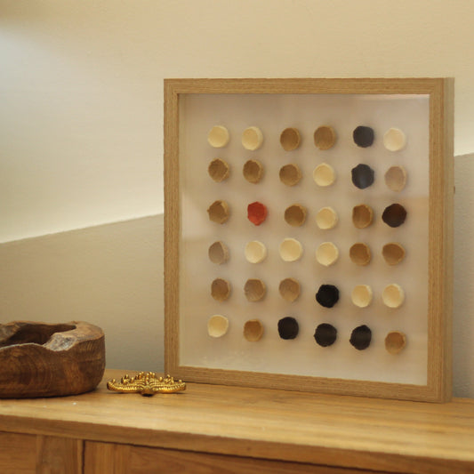 CUADRO COPOS DE COLORES 40x40