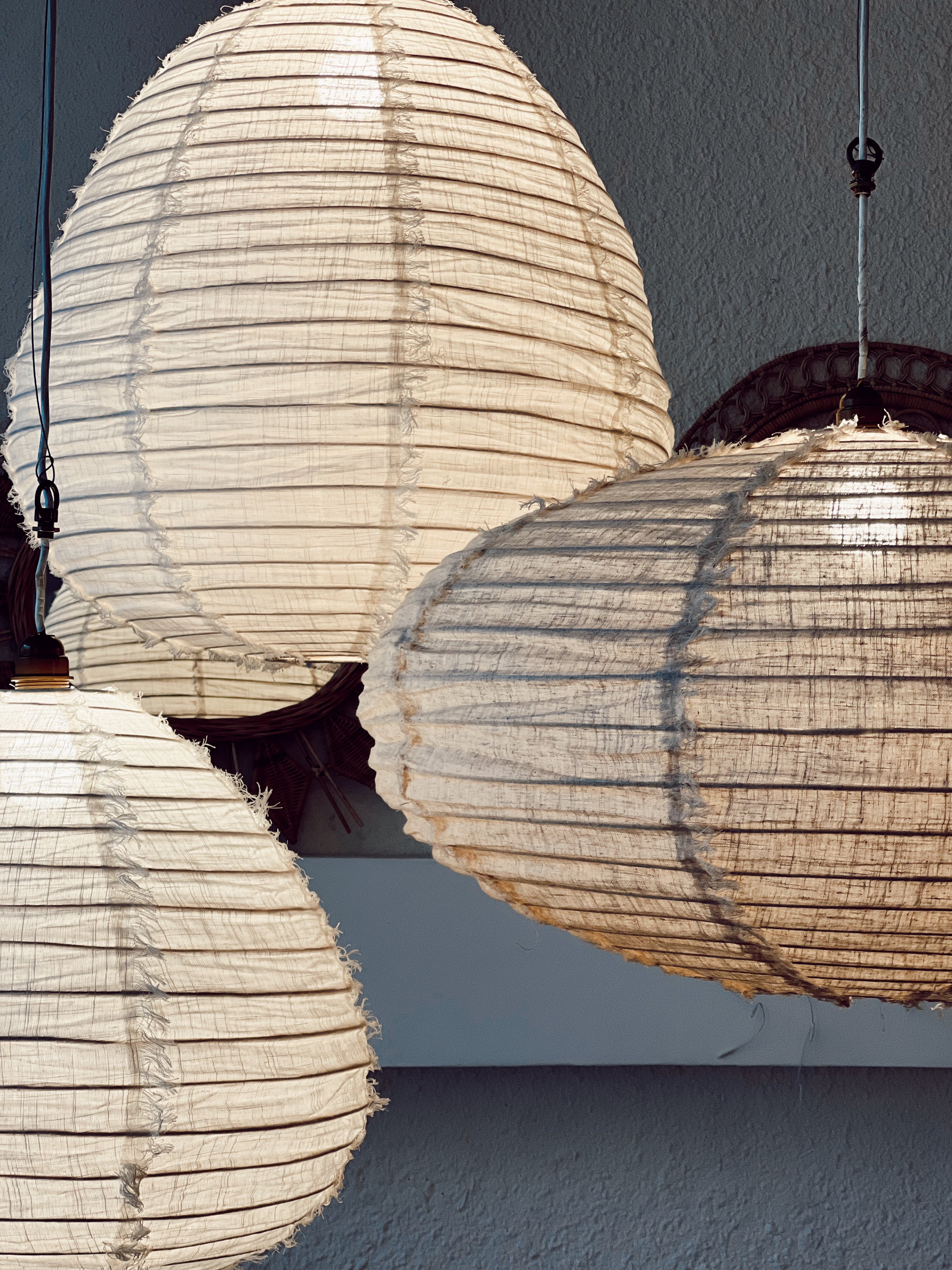 Pantalla Lino Oval Rustic