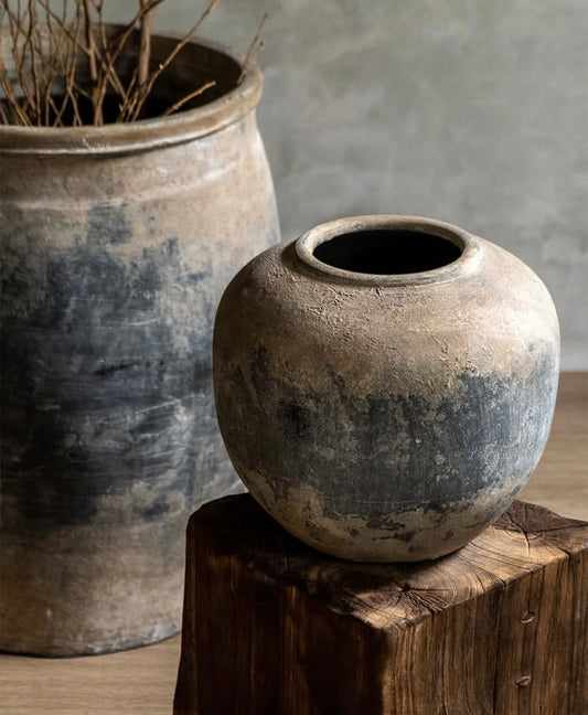 Jarrón Dark Round
